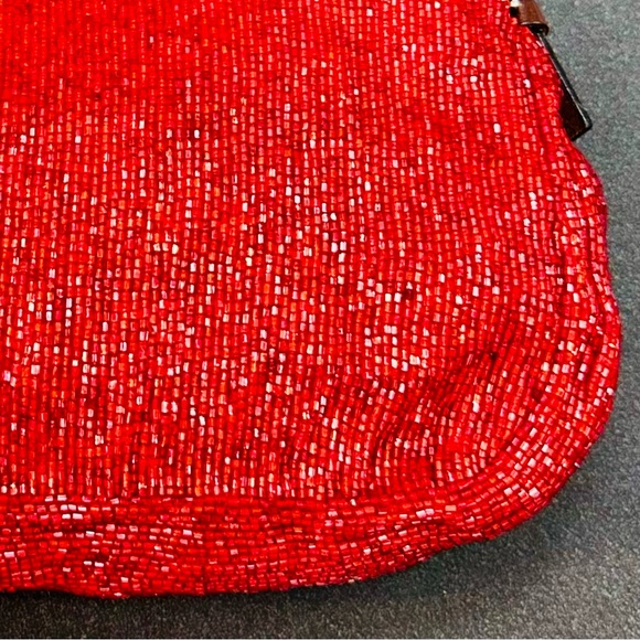 Rare Fendi Limited Edition Red Beaded Baguette - Picture 6 of 11